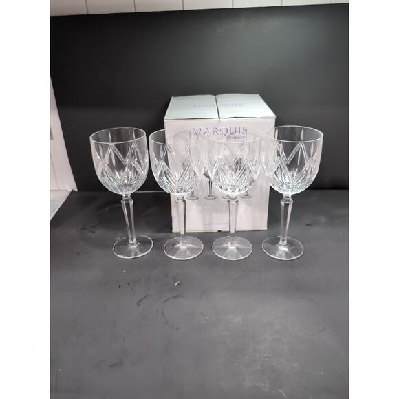 Waterford Crystal Marquis Lacey Wine Glass Set, Set of 4, Elegant Wine Glasses - Picture 2 of 13